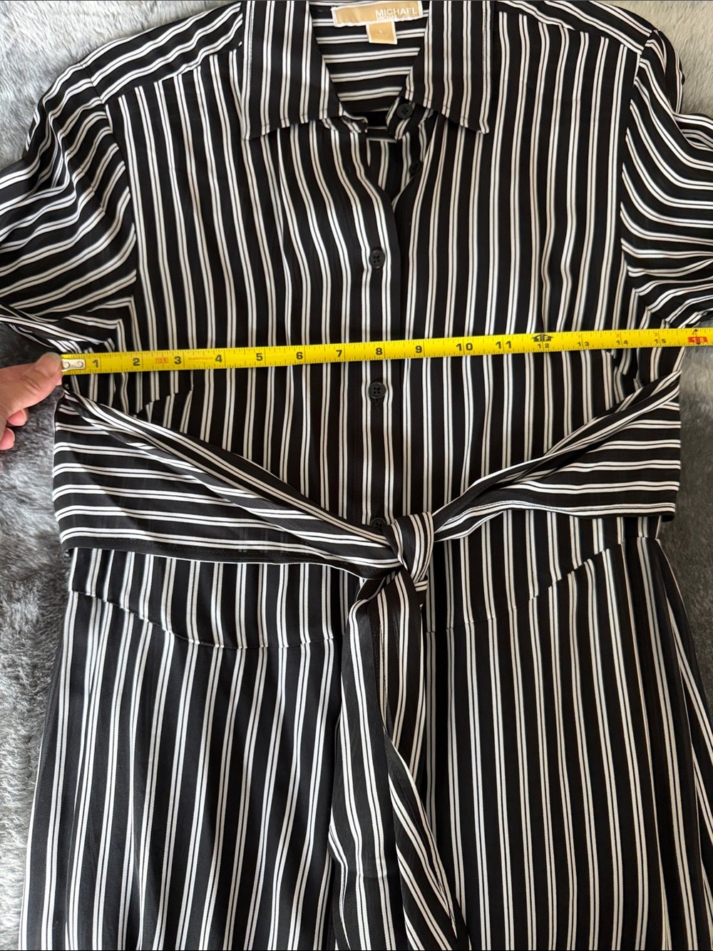 NWOT Michael Kors silk blend striped maxi dress - Picture 7 of 16